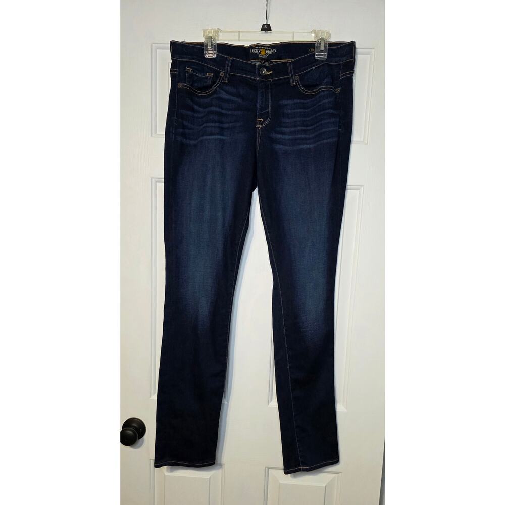 Lucky Brand Jeans Womens 14/32 Blue Denim Charlie Skinny Dark Wash Stretch